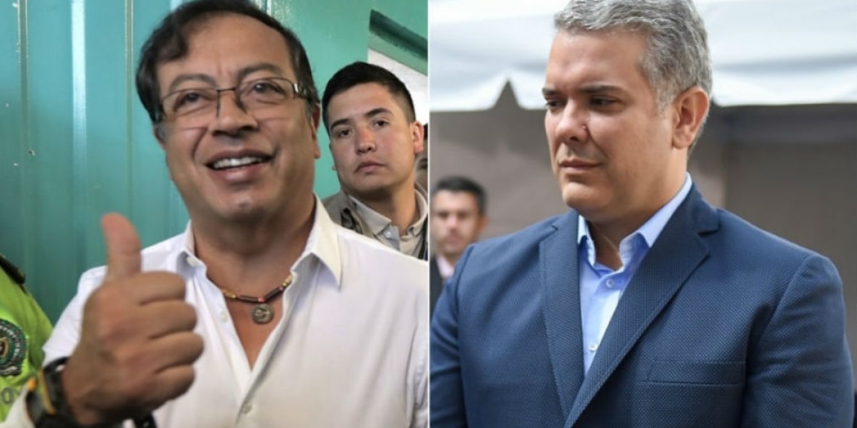 Archivo particular. Gustavo Petro e Iván Duque.