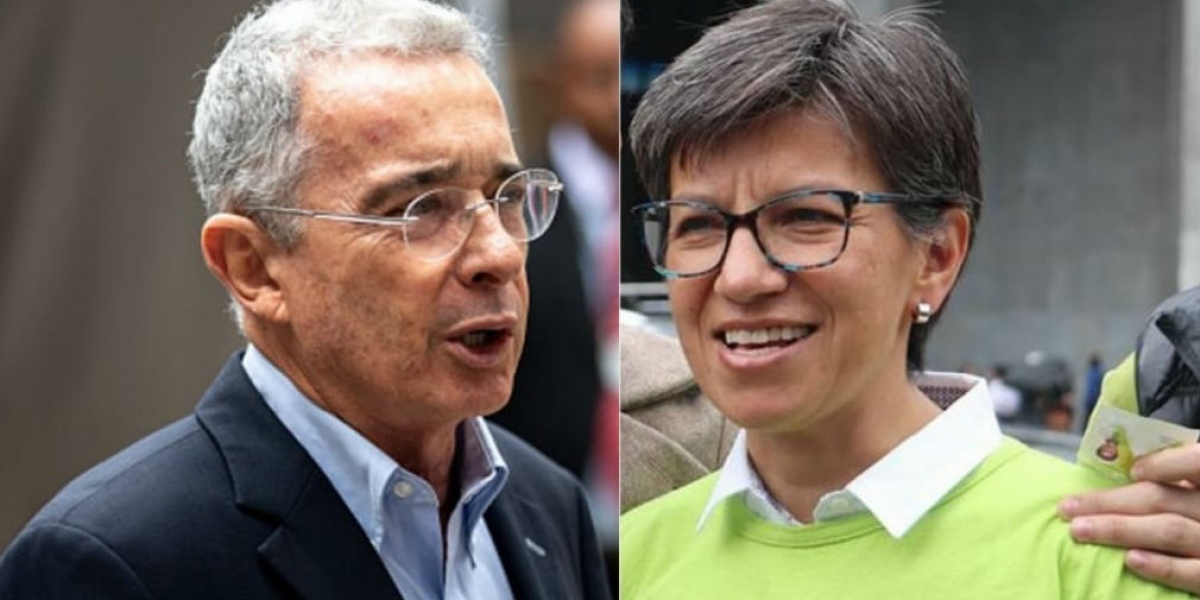 Alvaro Uribe y Claudia López.