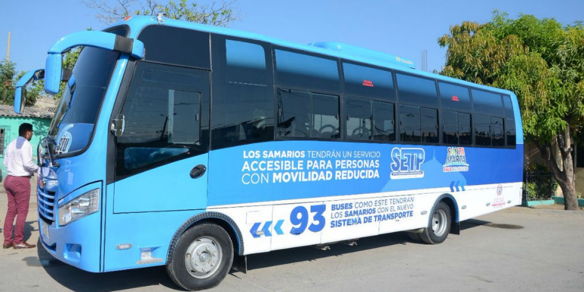 Modelo de bus que circulará en la capital del Magdalena.