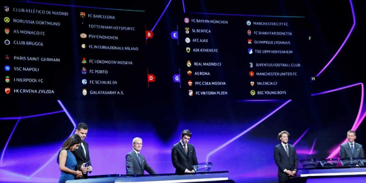 EFE. Sorteo de la UEFA de la fase de grupos de la Liga de Campeones.