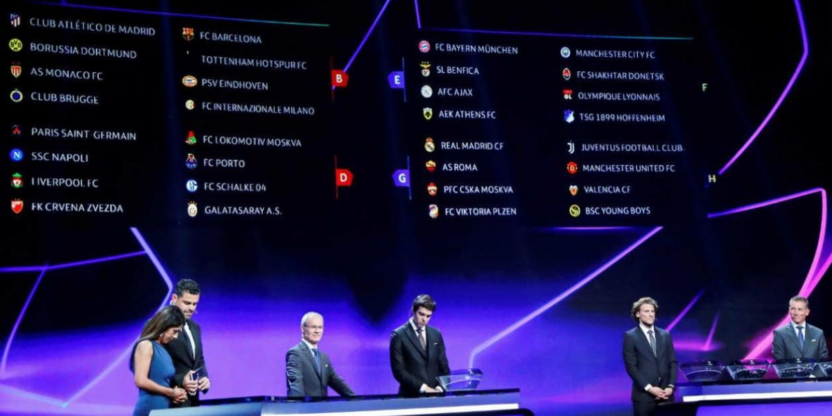  Sorteo de la UEFA de la fase de grupos de la Liga de Campeones. 