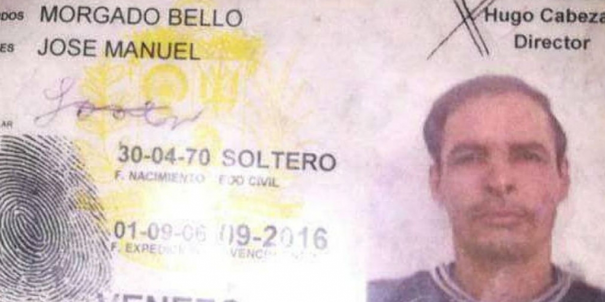 Documento de identidad de José Manuel Morgado Bello, hombre asesinado.