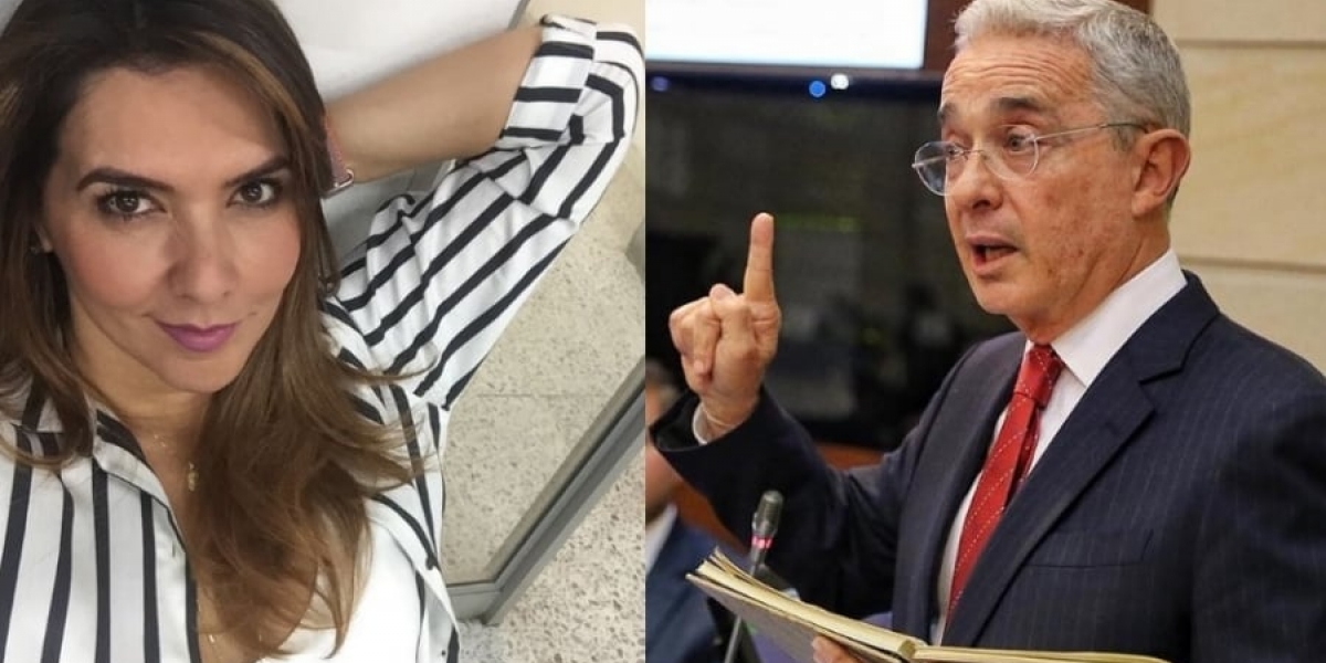 Mónica Rodríguez y Álvaro Uribe.