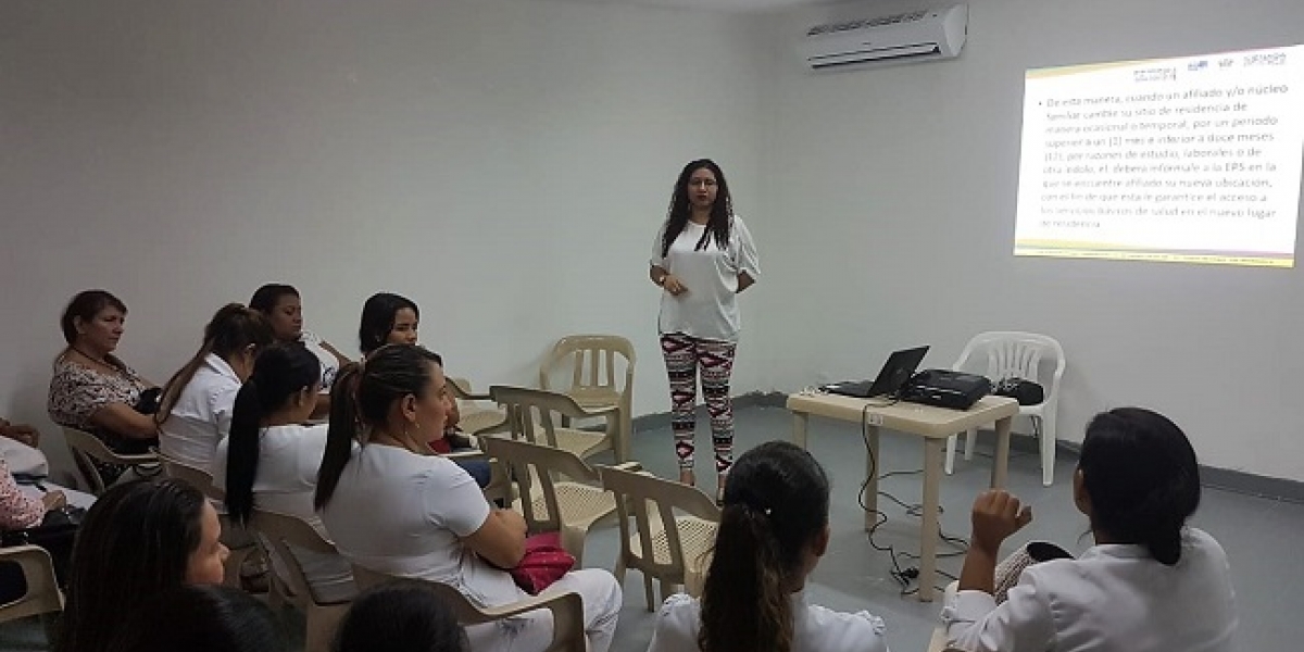 Aspecto de la reunión desarrollada por la ESE San Cristóbal de Ciénaga.