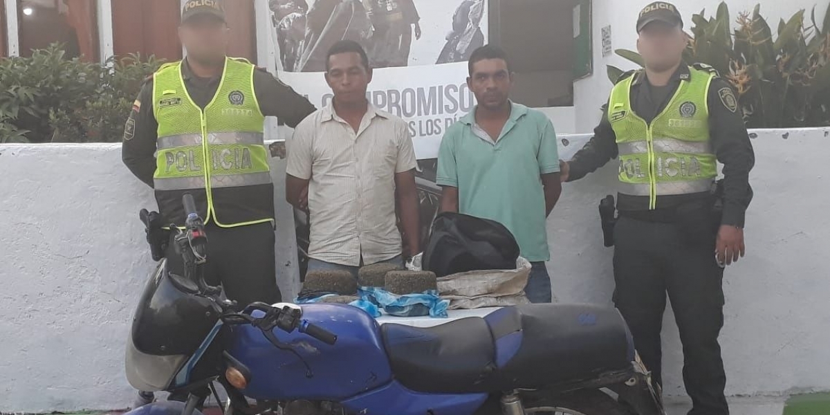 Los capturados fueron identificados como Jaider  David García Fontalvo de 33 años y Wilfrido Fontalvo López 30 años.