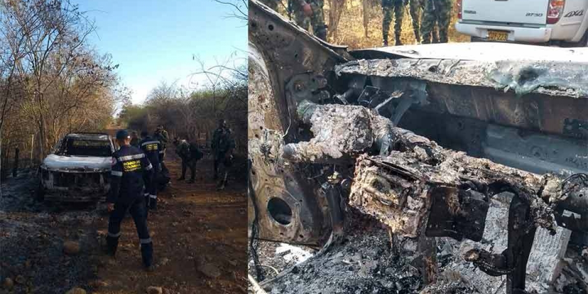 En la camioneta del ganadero fue hallado un cadáver calcinado. 