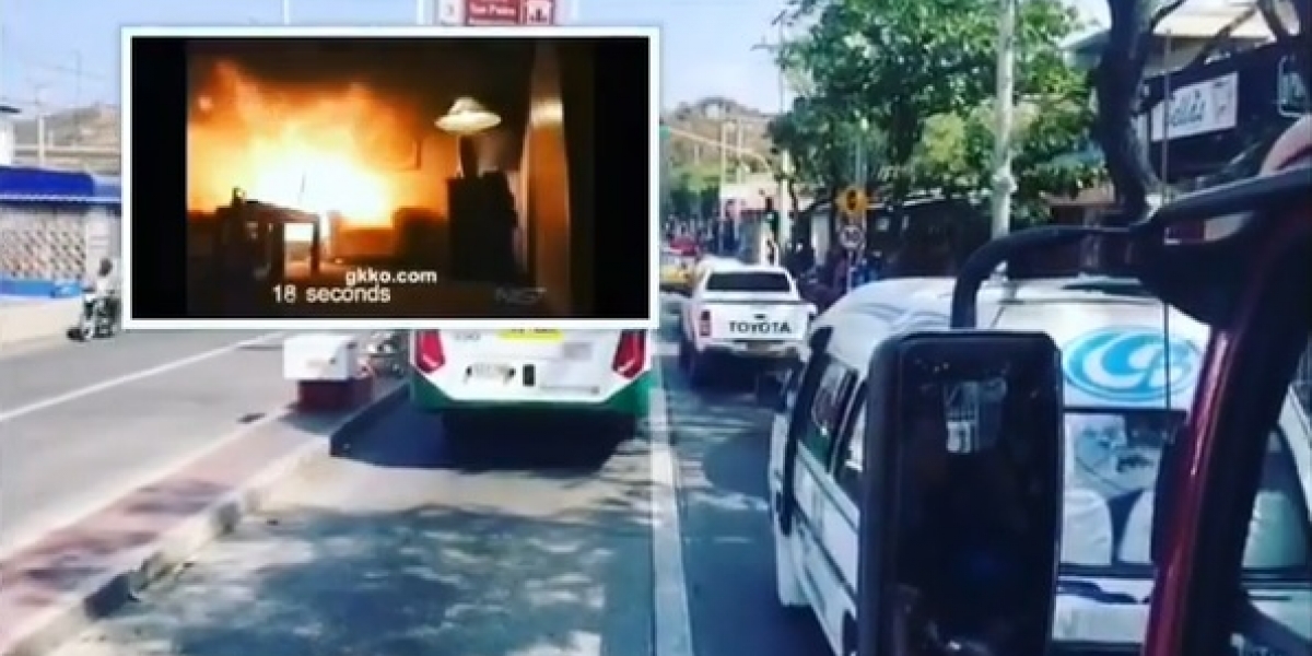 Imagen del video que compartieron los Bomberos. 