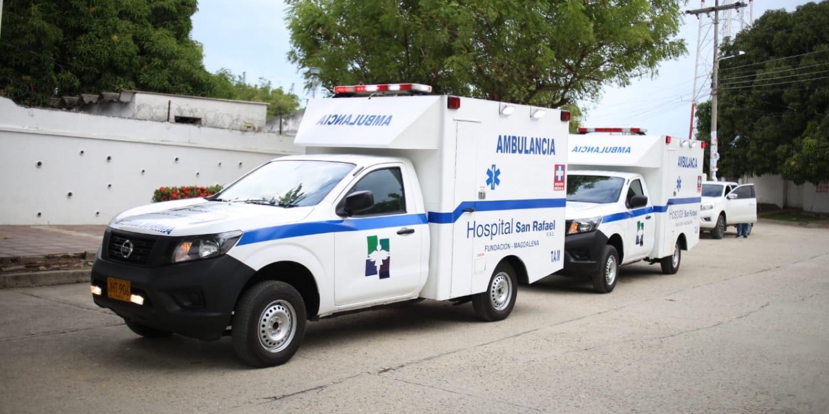 Ambulancias donadas al hospital San Rafael de Fundación 