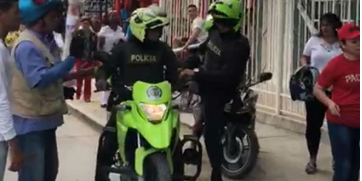 Captura de video Estos son los patrulleros de la Policía involucrados en el accidente.