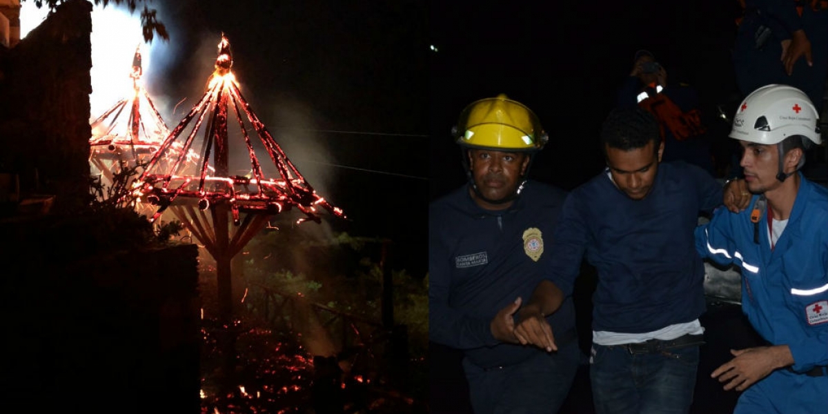 Seis personas resultaron con afectaciones por el incendio.