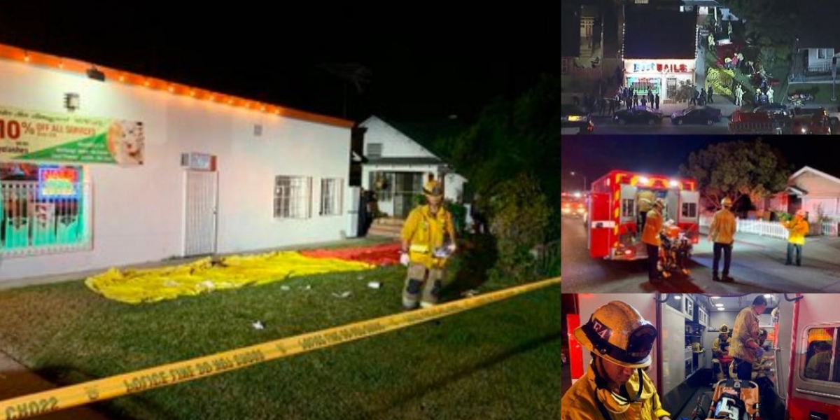 Long Beach Fire (CA) Lugar de los hechos.