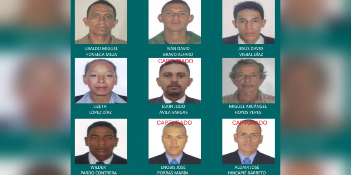 Policía Cartel de los más buscados.