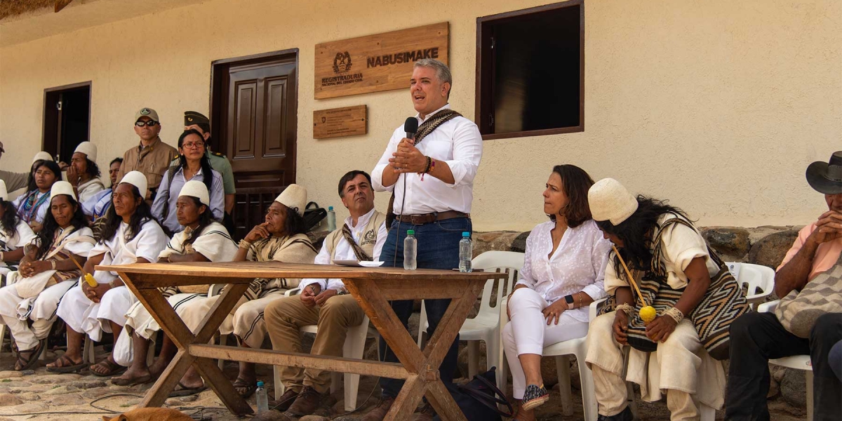 Presidente de Colombia, Iván Duque en la Sierra Nevada de Santa Marta