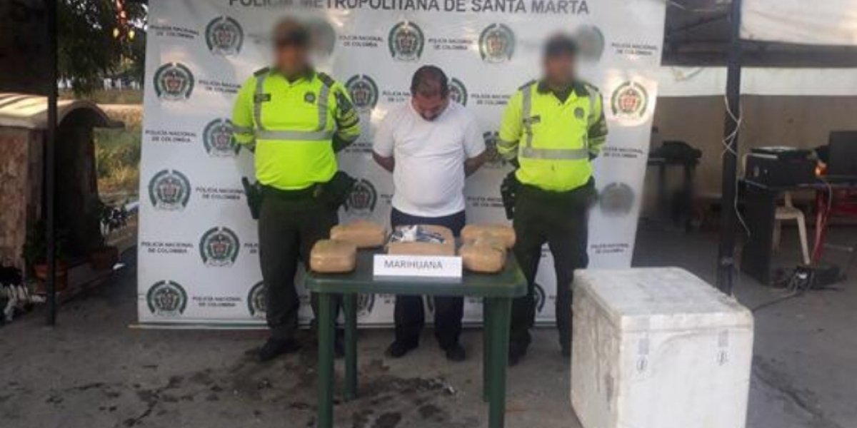 Captura efectuada por la Policía de Transito y Transporte