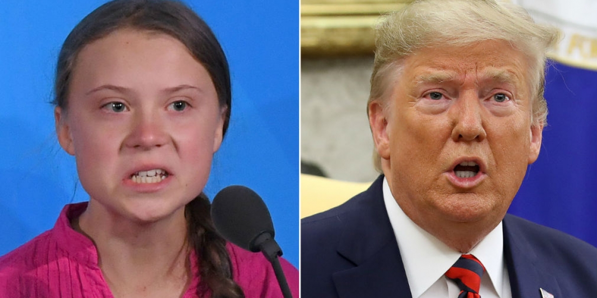 Greta Thunberg y Donald Trump