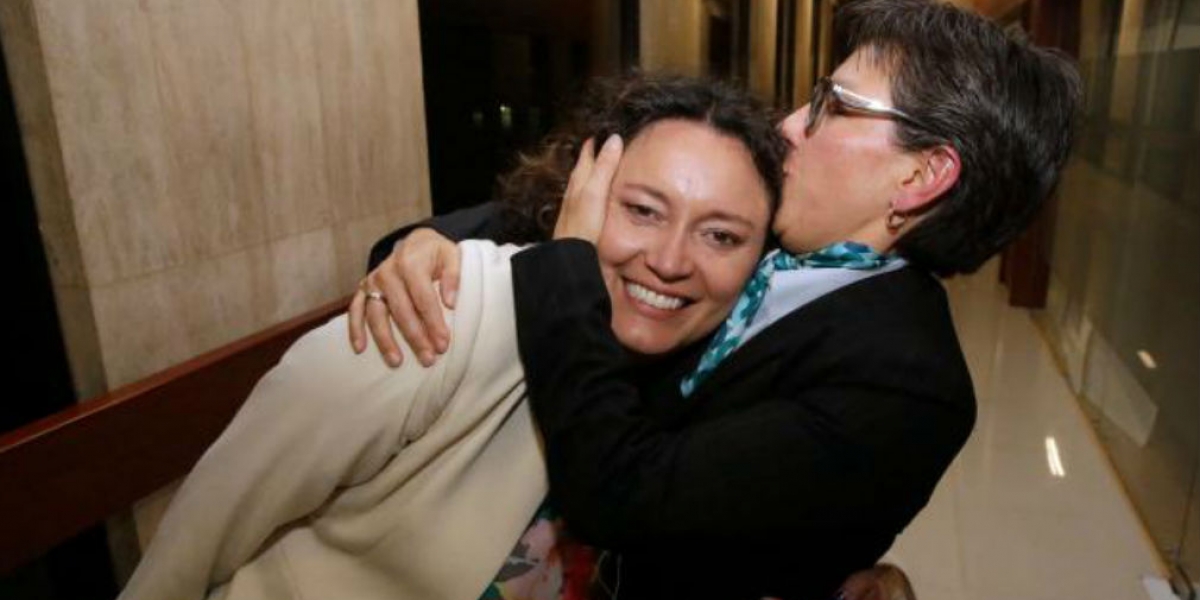 Claudia López y Angelica Lozano.