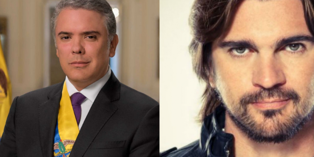 Presidente de Colombia, Iván Duque y el cantante Juanes