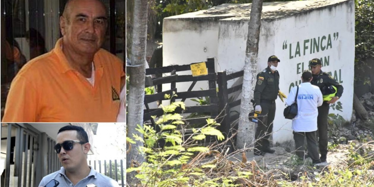 Jaime Herrán Oviedo fue asesinado en su finca junto con otras tres personas. Abajo, su hijo Víctor, quien encontró los cuerpos.