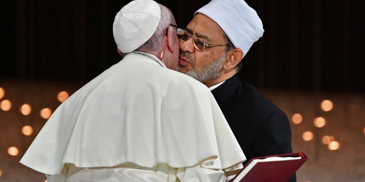 El Papa Francisco y el gran imán de Al Azhar, Ahmad Al Tayeb,