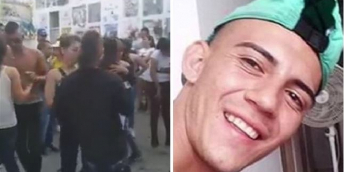 Familiares y amigos despidieron con una 'rumba' a Maicol Rodolfo Gómez Espíndola, de 19 años.