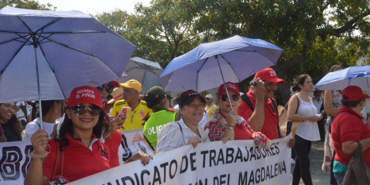 Esta fue la primera marcha del año de los educadores. 