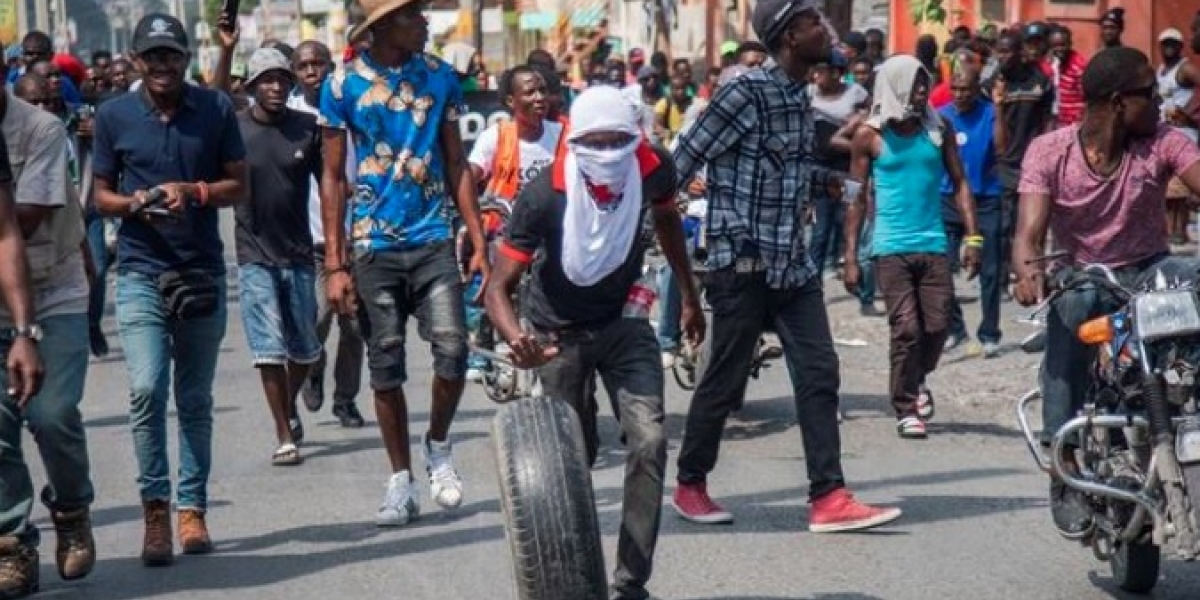 Protestas en Haití exigiendo la renuncia del presidente Jovenel Moise