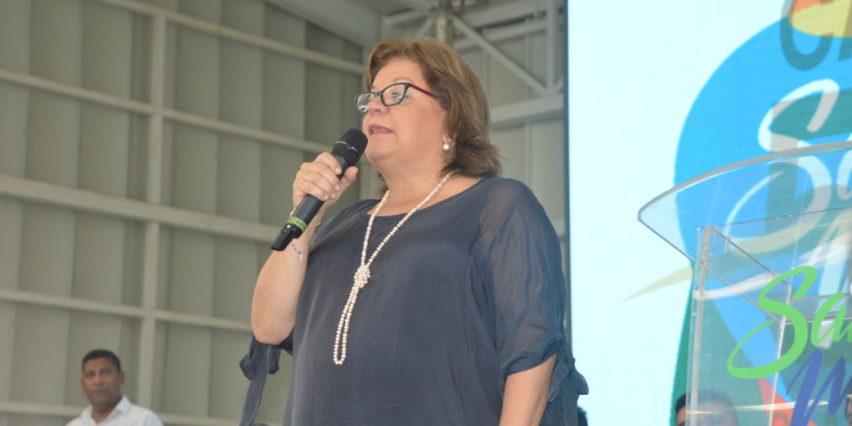 La ministra de Justicia, Gloria Borrero Restrepo.