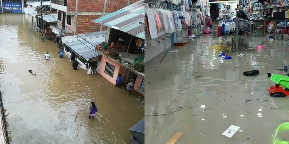 Las inundaciones afectaron los barrios y el sector comercial de seis municipios.