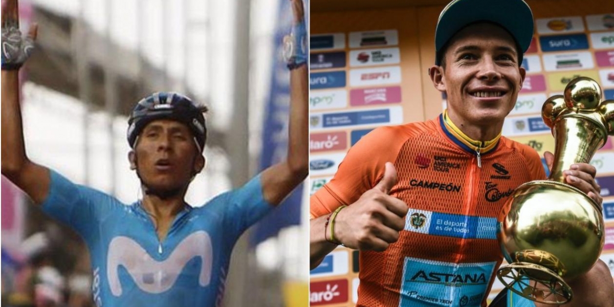 Twitter Nairo Quintana y Miguel Ángel López.