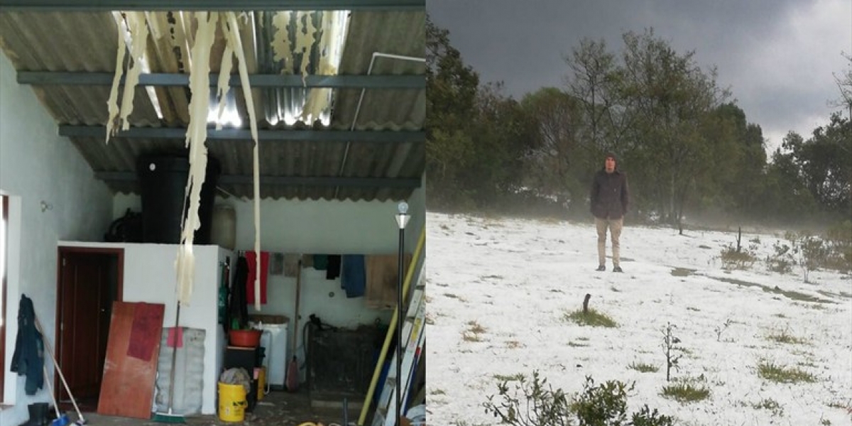 Fuerte granizada en la zona rural Ráquira, Boyacá