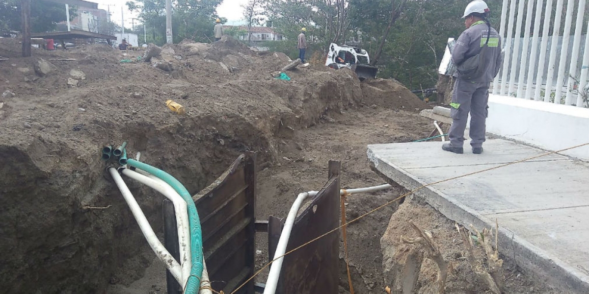 Obras en el puente El Mayor.