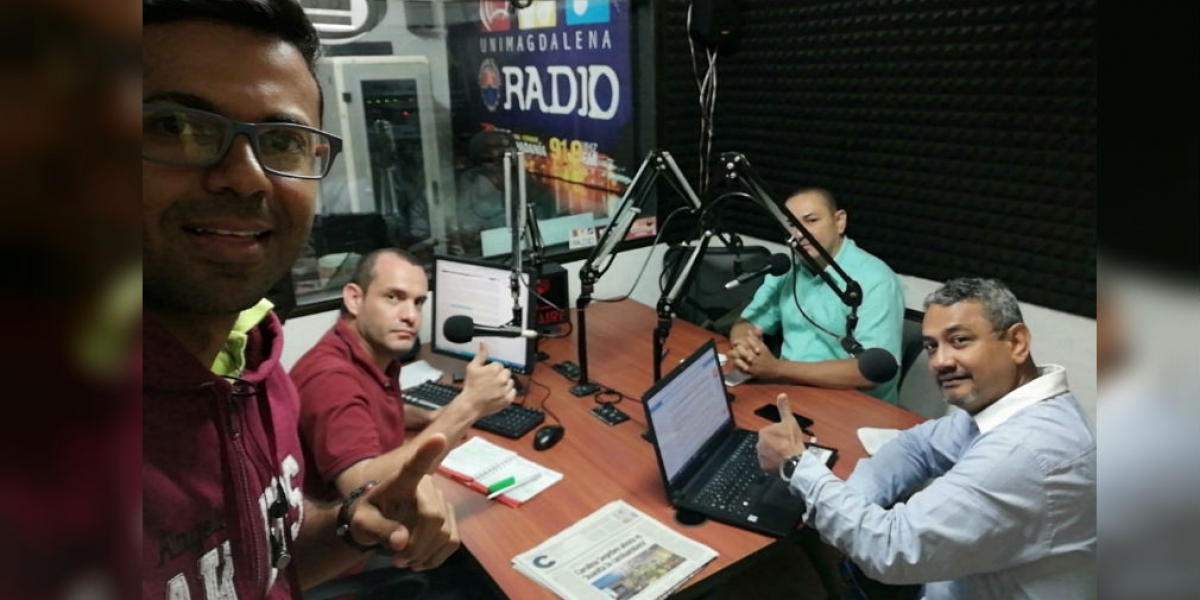 Equipo de trabajo del Magazin informativo de Unimagdalena Radio