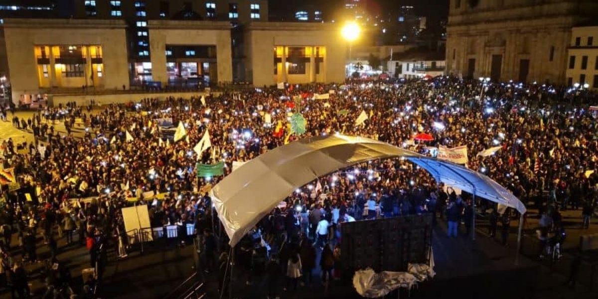 Apoyo a la JEP en la Plaza de Bolívar.