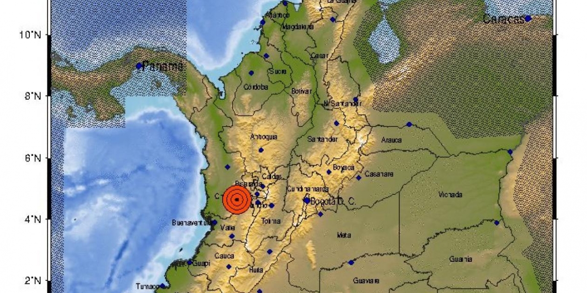 El temblor fue sentido en el centro del país. 