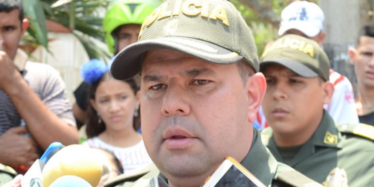 El comandante operativo de la Policía Metropolitana de Barranquilla, coronel Yecid Peña. 