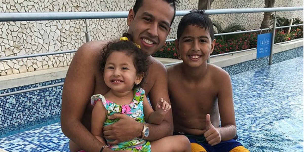 Martin Elías y sus hijos, Martíncito y Paula Elena