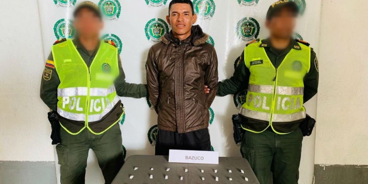 Edward Ramírez Peñaloza, capturado con 50 dosis de Bazuco