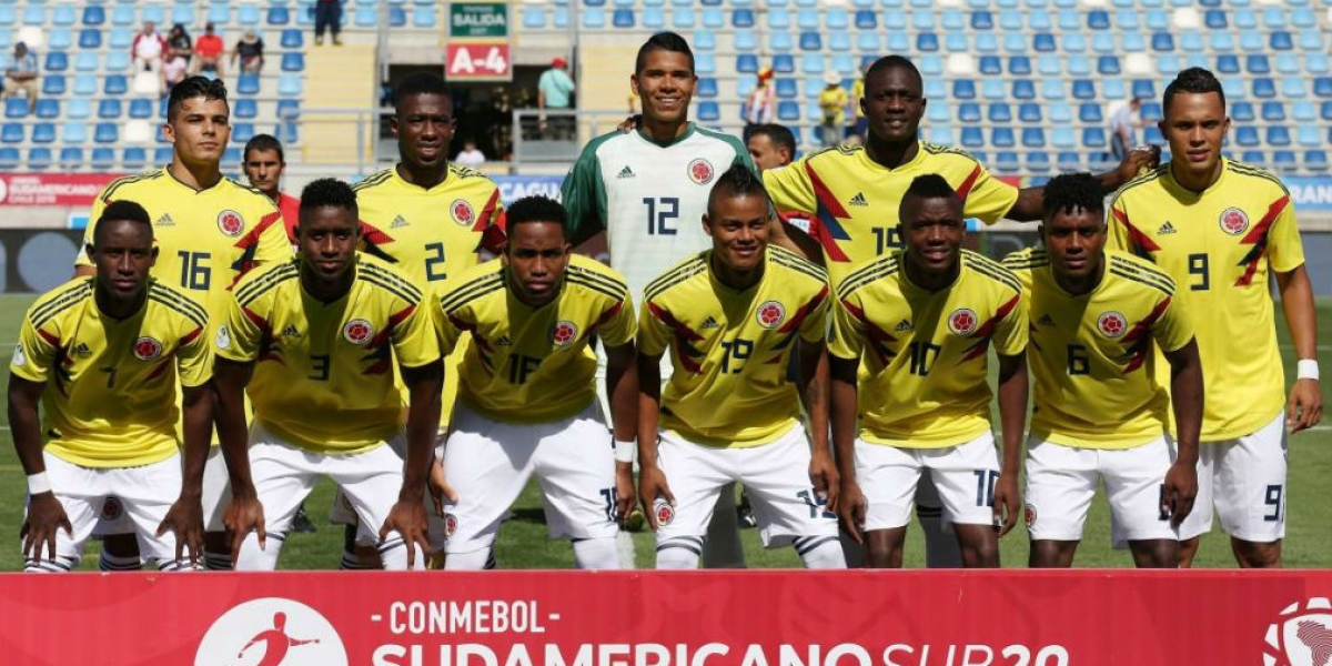 Selección Colombia sub 20 en el Sudamericano de Chile.