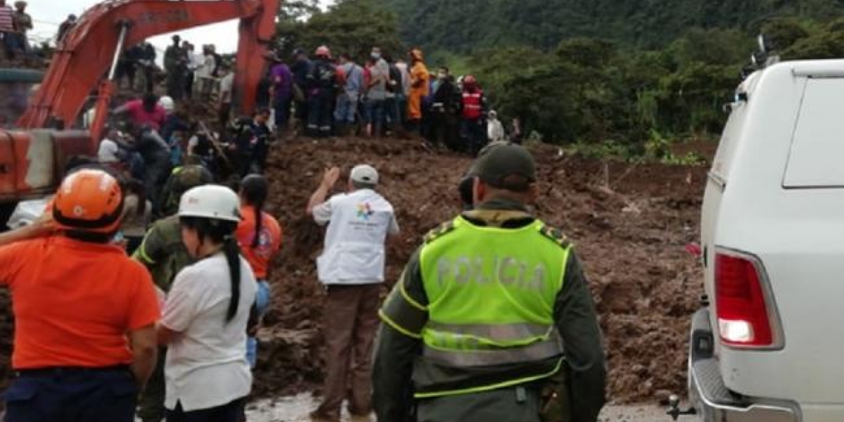 Deslizamiento en Rosas, departamento de Cauca