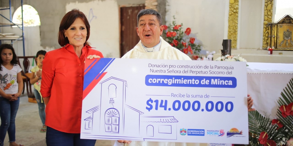 La gobernadora Rosa Cotes donó $14.000 millones de pesos para el templo.