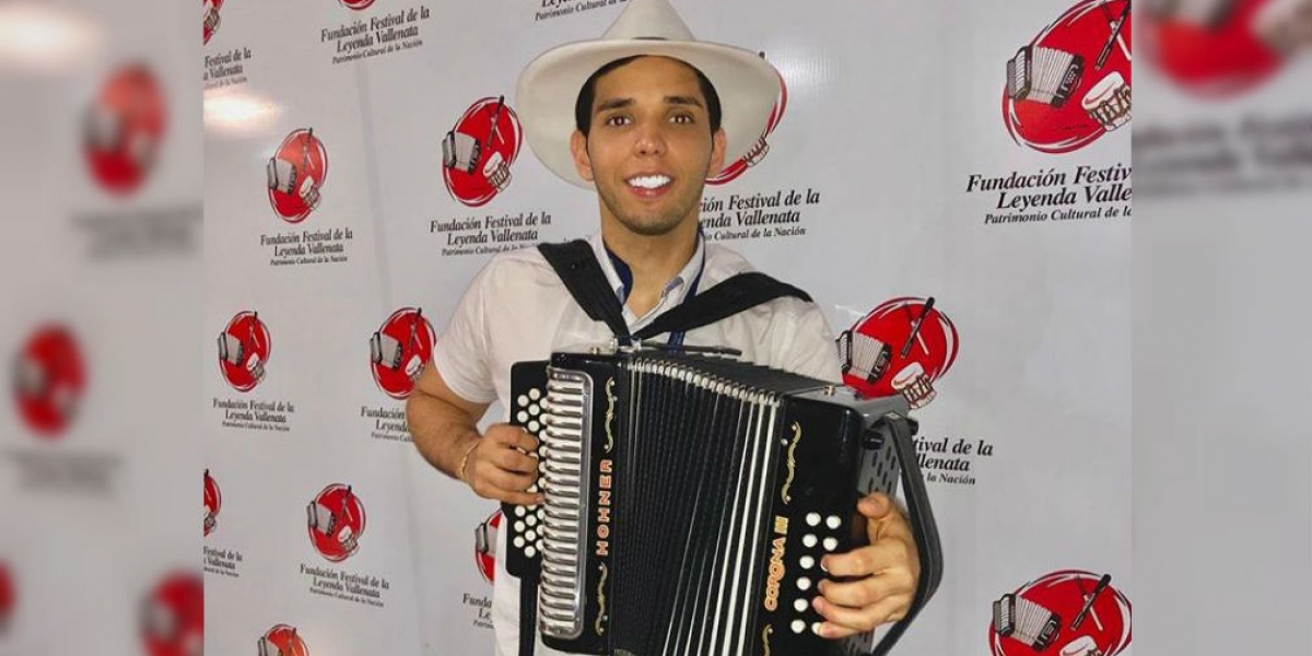 Jose Sastoque, finalista en la categoría aficionado de la versión 52 del Festival Vallenato.