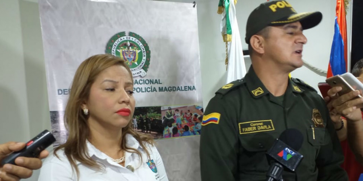 El Comandante de la Policía del Magdalena acompañado de la secretaria del Interior  del Departamento, entregó detalles de lo sucedido en Varela. 