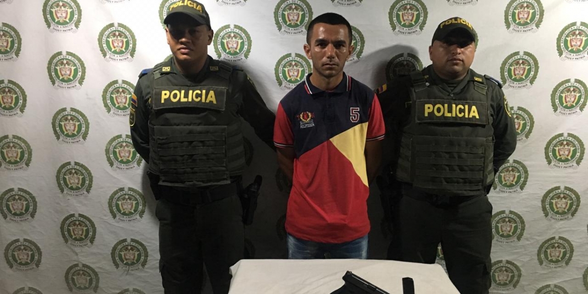 Douglas Antonio Ramírez Ramírez, capturado por porte ilegal de arma