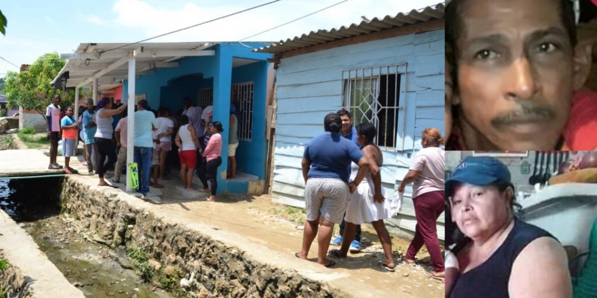 Lugar de los hechos y fotos en vida de Jorge Ahumada Navarro e Irma Barrios Villalba.