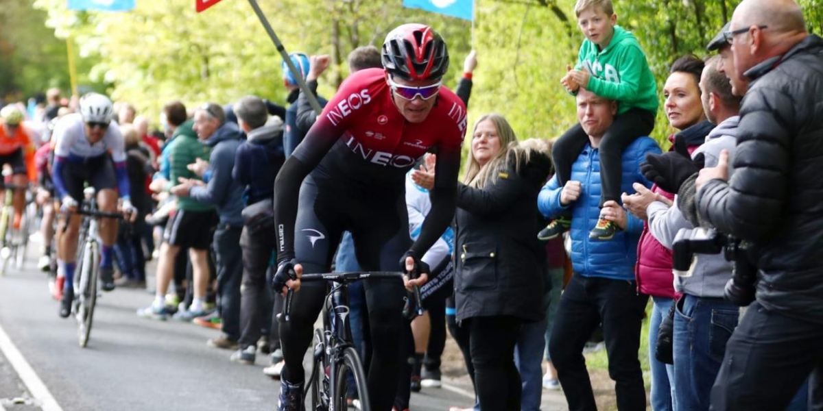 Chris Froome en una competencia del Dauphiné 2019.