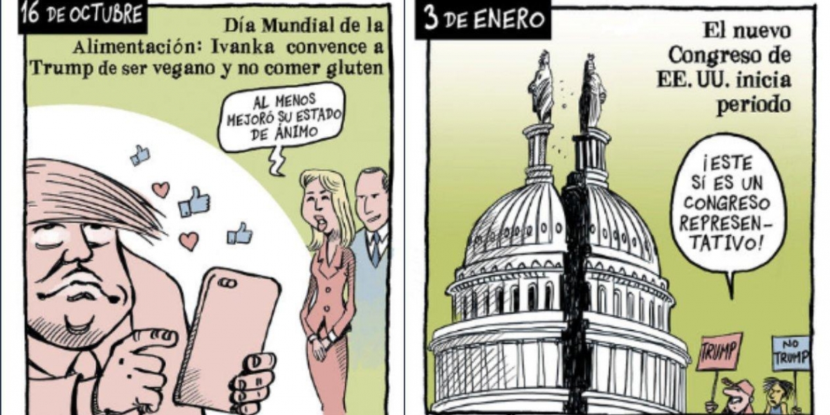 Caricaturas políticas del The New York Times. 