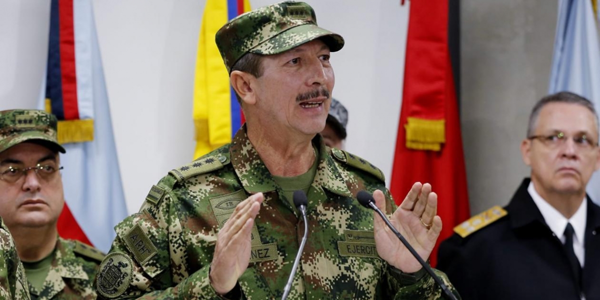  El comandante del Ejército colombiano, mayor general Nicacio Martínez Espinel.