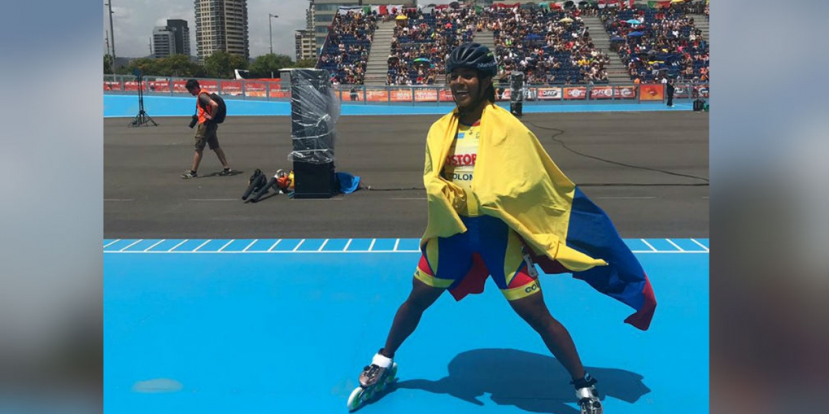 La samaria conquistó la octava presea para el patinaje de Colombia en las justas de Barcelona. 