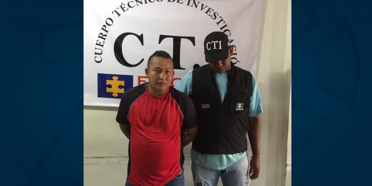 El hombre fue capturado por el CTI de la Fiscalía. 