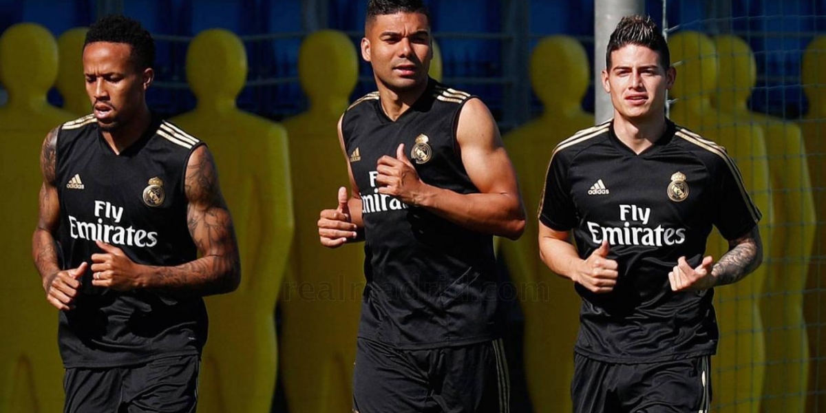 James Rodríguez volvió a entrenamientos con el Real Madrid.